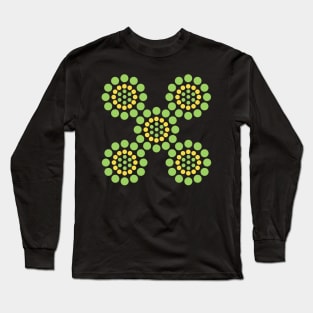 Dots dots dots in circular pattern, colorful Long Sleeve T-Shirt